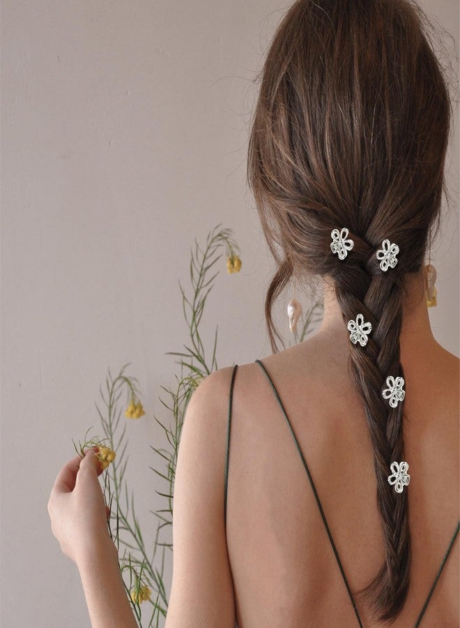 YISSION Hair Clips - 12PCS Cute Small Flower Barrettes and Mini Silver Metal Claw Clips for Women, Girls, Thin/Thick Hair - Image 4